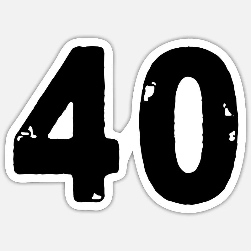 Maillot 40 numéros - Sticker taille S (10 x 10 cm) - blanc mat
