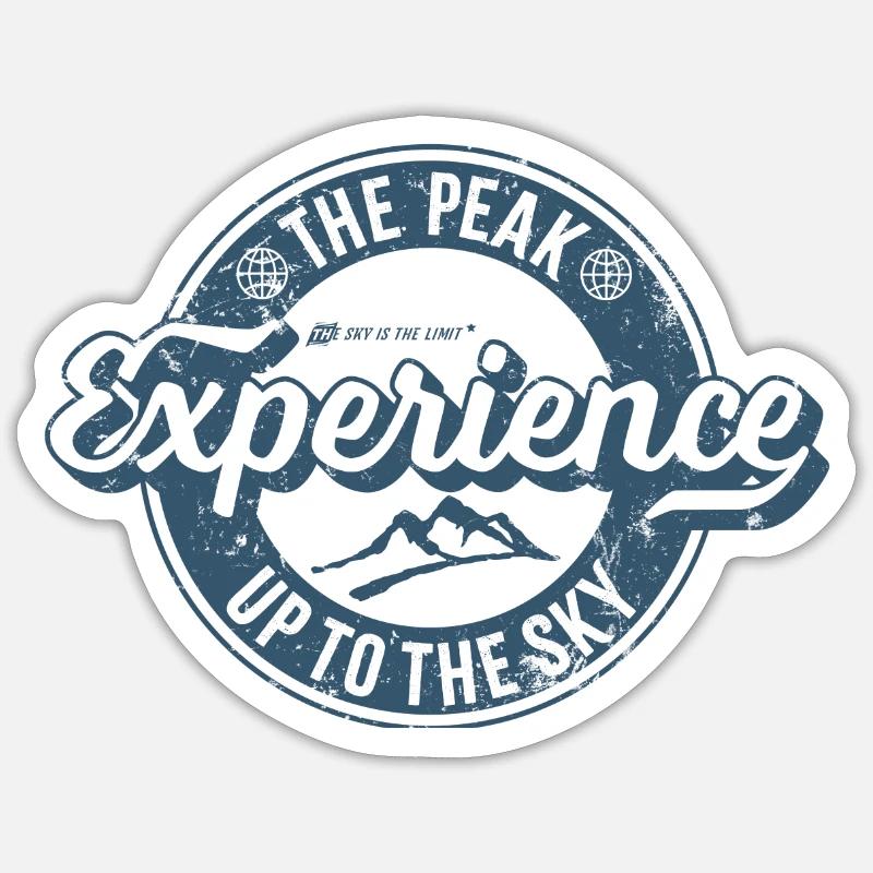 Peak Experience Retro Label Sticker size S (10 x 10 cm)