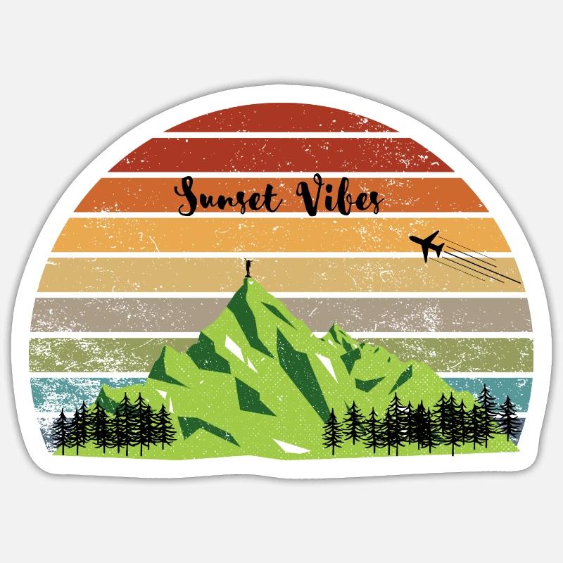 Sunset Vibes - Sticker size S (10 x 10 cm) - white matte