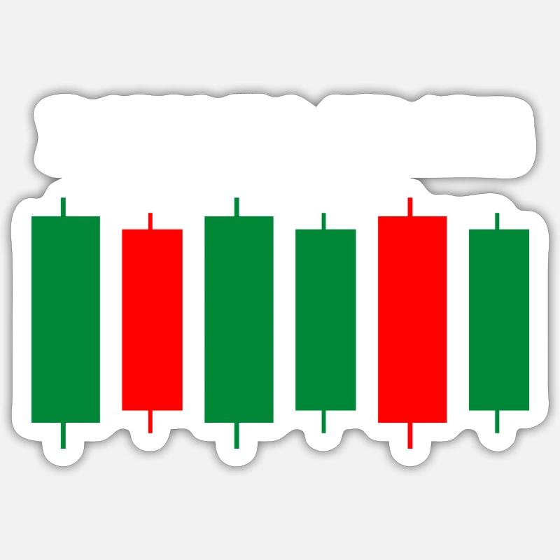 Bitcoin Trading Crypto Stocks - Sticker taille S (10 x 10 cm) - blanc mat