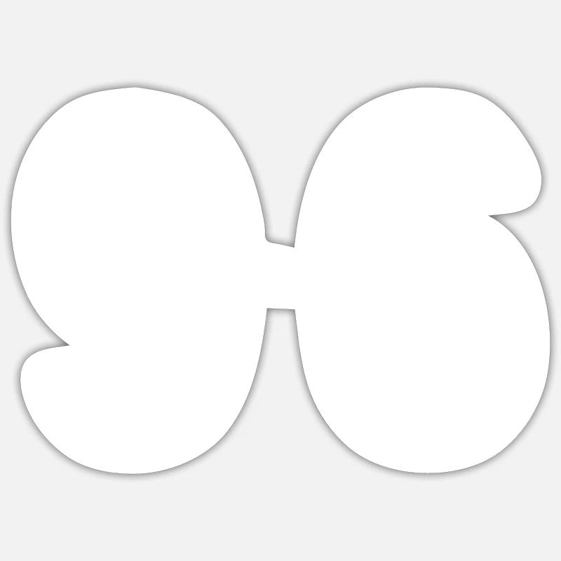 96 Maillot numéro - Sticker taille S (10 x 10 cm) - blanc mat