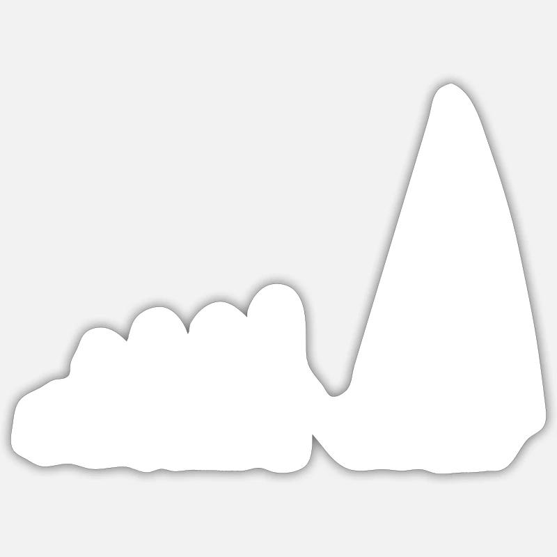 Voilier évolution - Sticker taille S (10 x 10 cm) - blanc mat