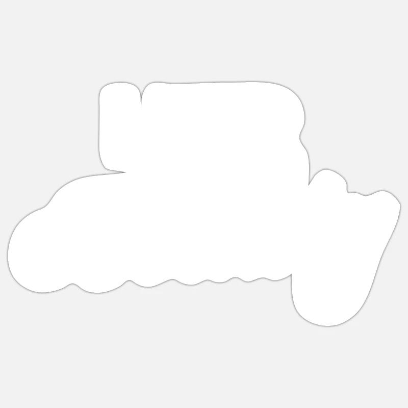 Sa beauté - Sticker taille S (10 x 10 cm) - blanc mat