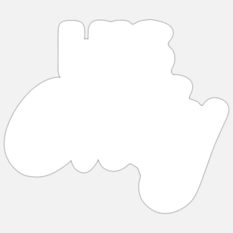 Son seul - Sticker taille S (10 x 10 cm) - blanc mat