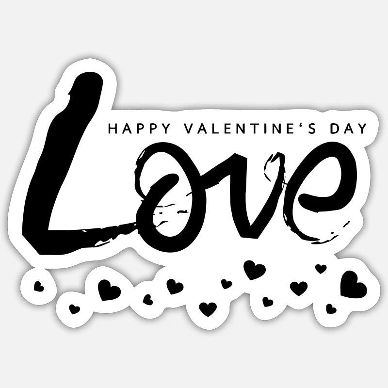 Saint-Valentin Sticker taille S (10 x 10 cm)