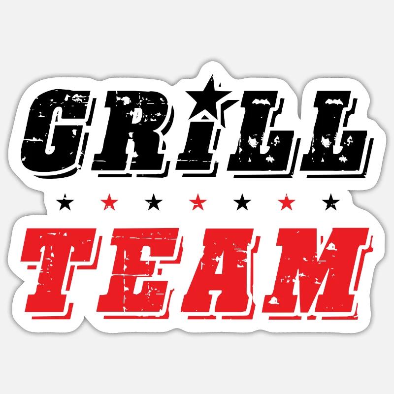 L’équipe Grill - Sticker taille S (10 x 10 cm) - blanc mat