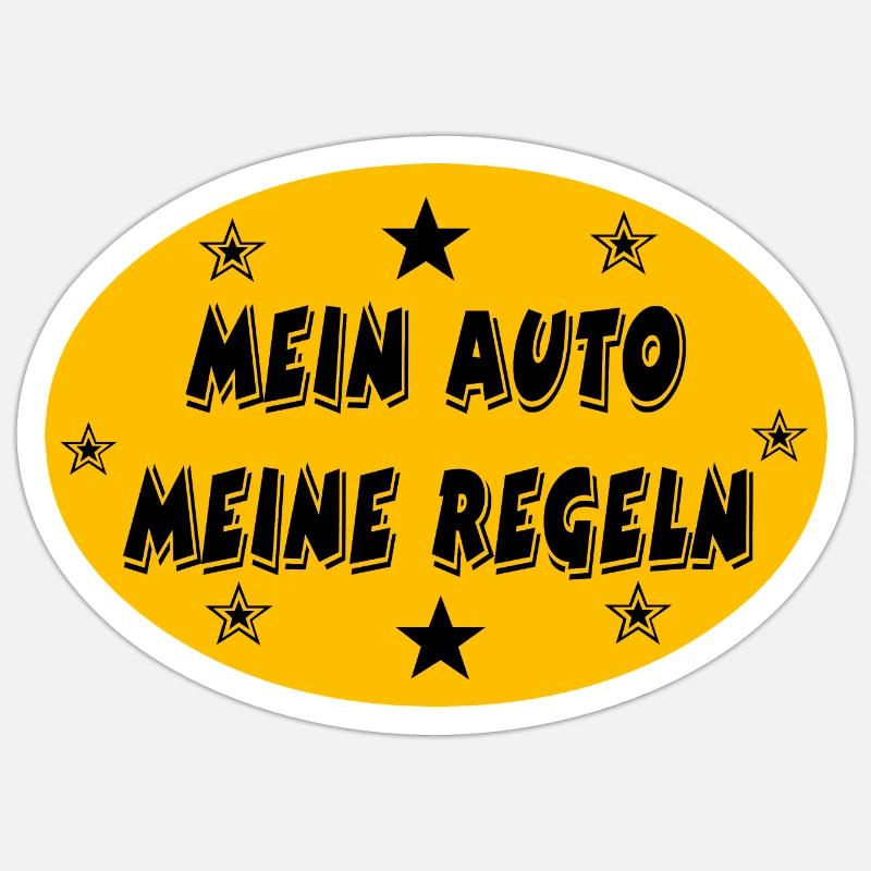 Auto - Sticker Größe S (10 x 10 cm) - Mattweiß