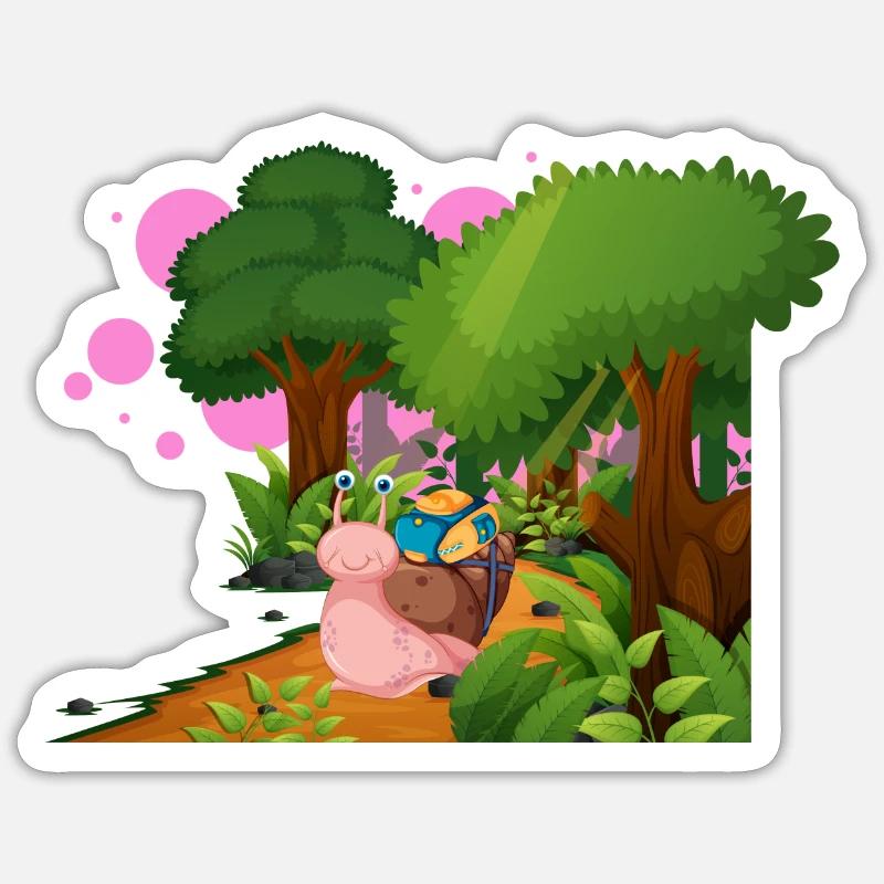 Migratory snails Sticker size S (10 x 10 cm)