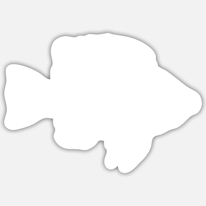 Fisch - Sticker Größe S (10 x 10 cm) - Mattweiß