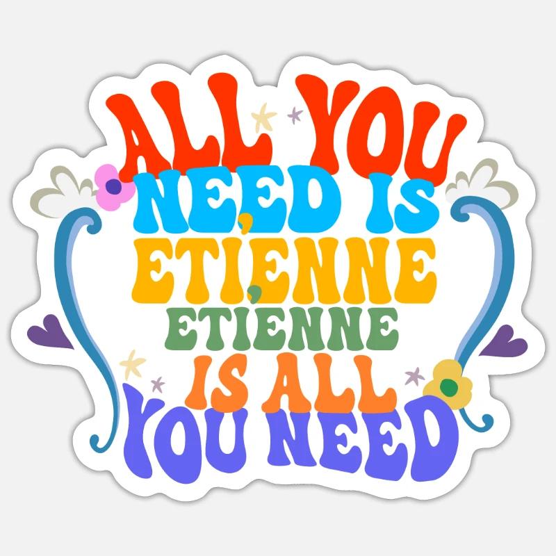 Etienne - Sticker size S (10 x 10 cm) - white matte