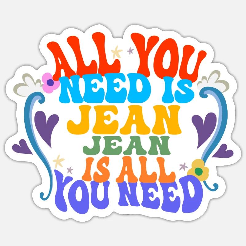 John - Sticker Größe S (10 x 10 cm) - Mattweiß