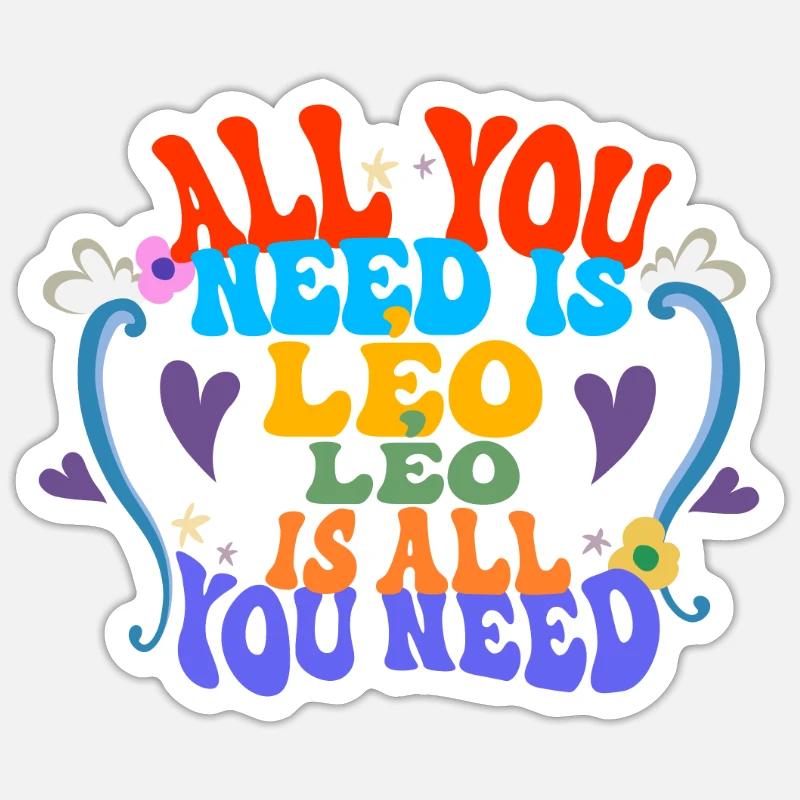 Leo - Sticker size S (10 x 10 cm) - white matte