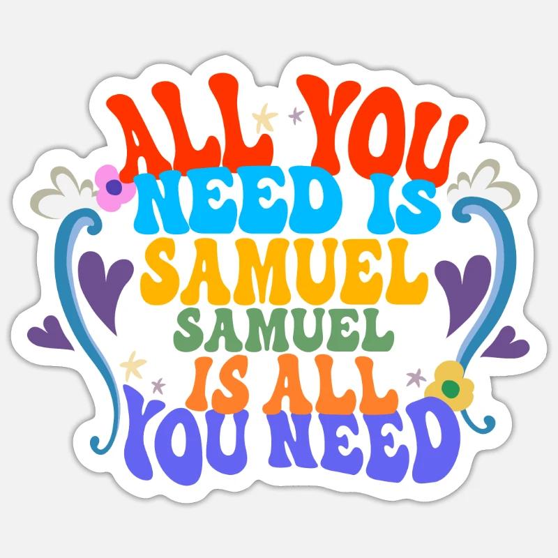 Samuel - Sticker size S (10 x 10 cm) - white matte