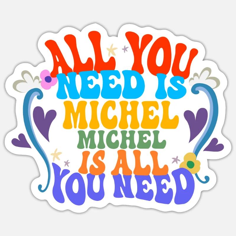 Michael - Sticker Größe S (10 x 10 cm) - Mattweiß