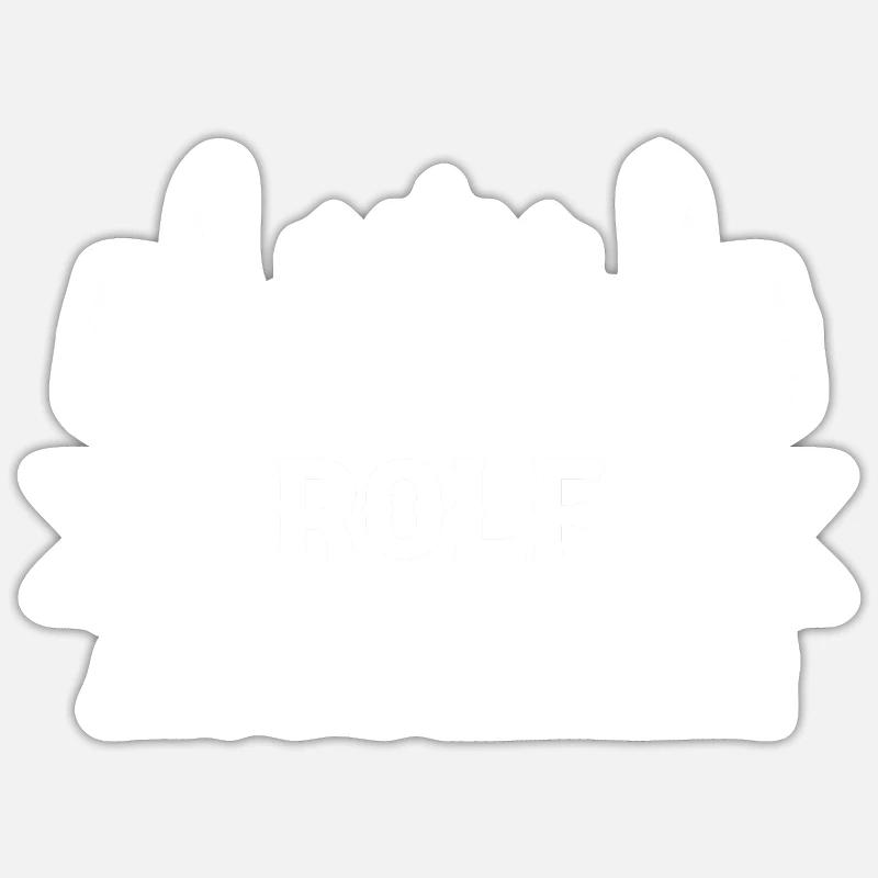 Rolf - Sticker Größe S (10 x 10 cm) - Mattweiß
