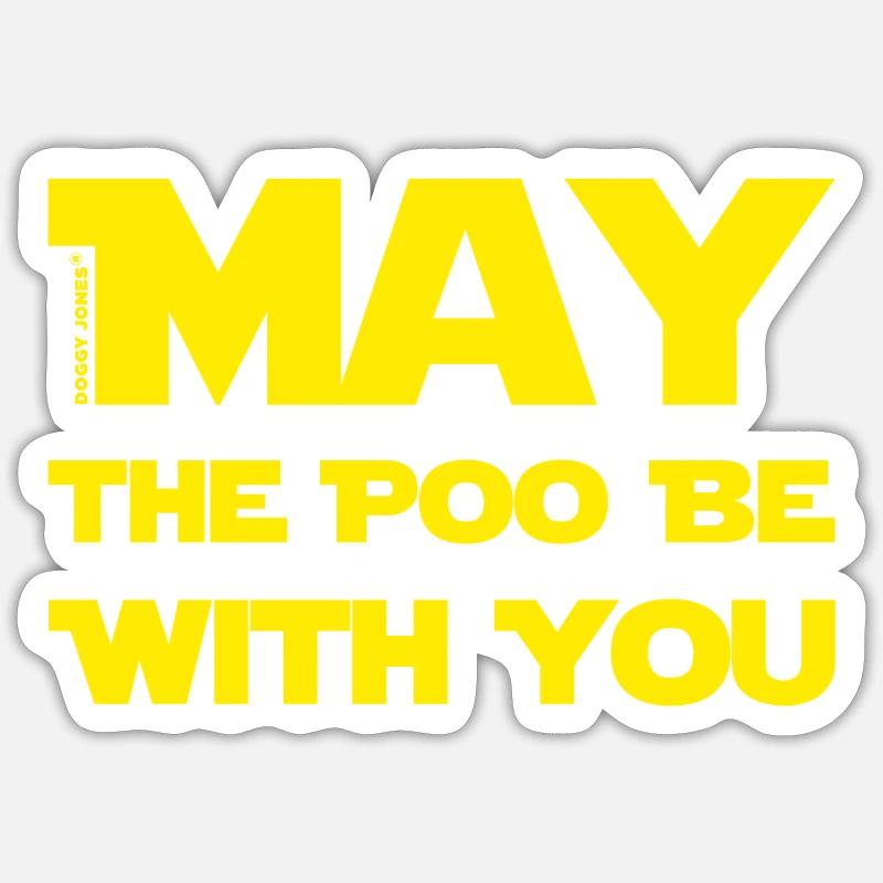 Que le caca.. - Sticker taille S (10 x 10 cm) - blanc mat