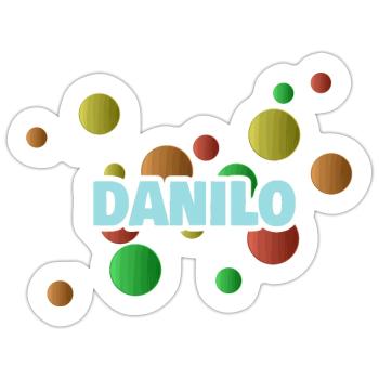 Birthday Danilo - Sticker size S (10 x 10 cm) - white matte - Front