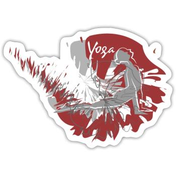Dein perfektes Yogaoutfit - Sticker Größe S (10 x 10 cm) - Mattweiß - Vorne