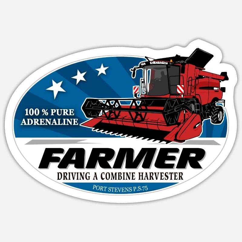 Moissonneuse-batteuse - Moissonneuse-batteuse Sticker taille S (10 x 10 cm)