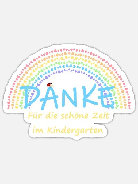 Kindergarten Verabschiedung Geschenk Einschulung - Sticker Größe S (10 x 10 cm) - Mattweiß