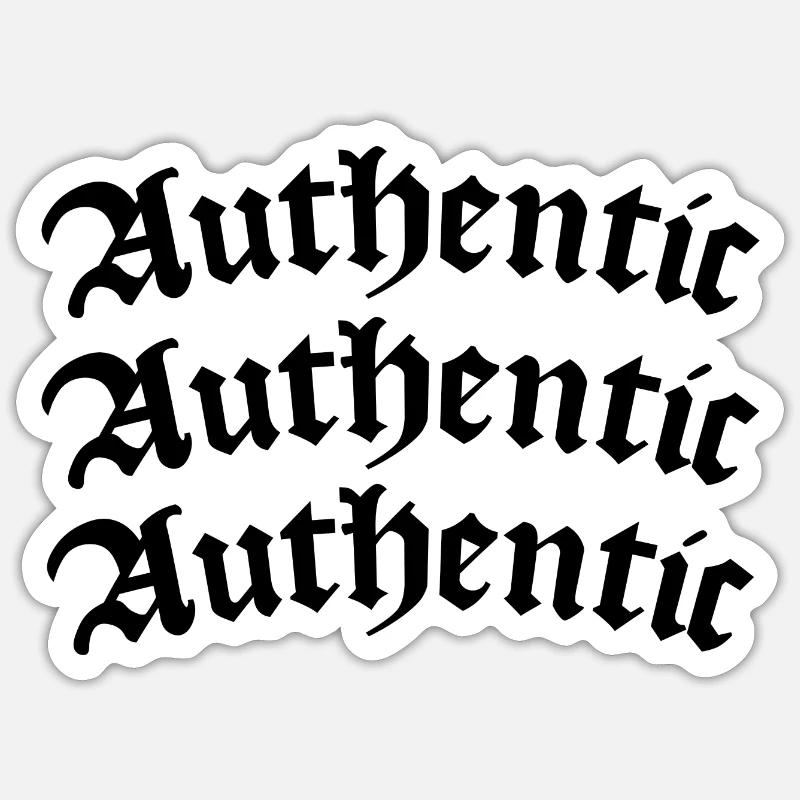 Authentic - Sticker taille S (10 x 10 cm) - blanc mat