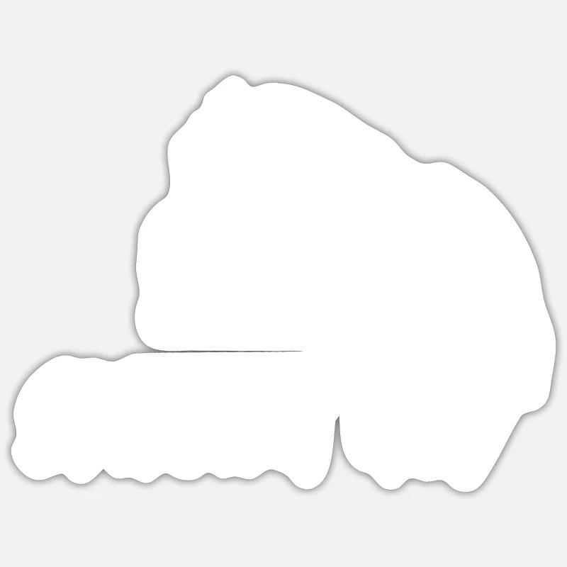 Gorilla - Monkey - Sticker size S (10 x 10 cm) - white matte