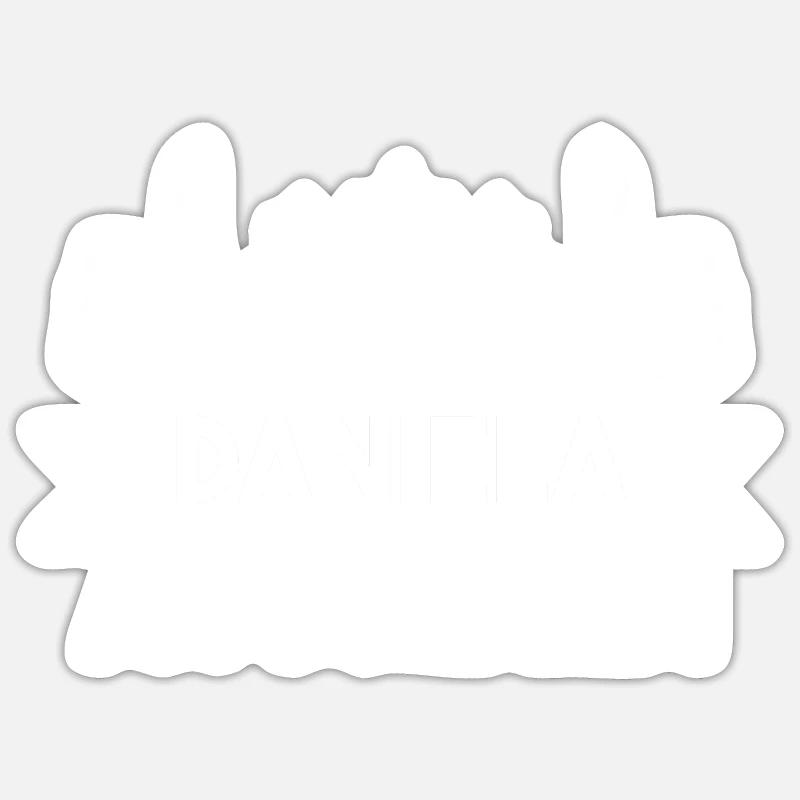 Daniela - Sticker Größe S (10 x 10 cm) - Mattweiß