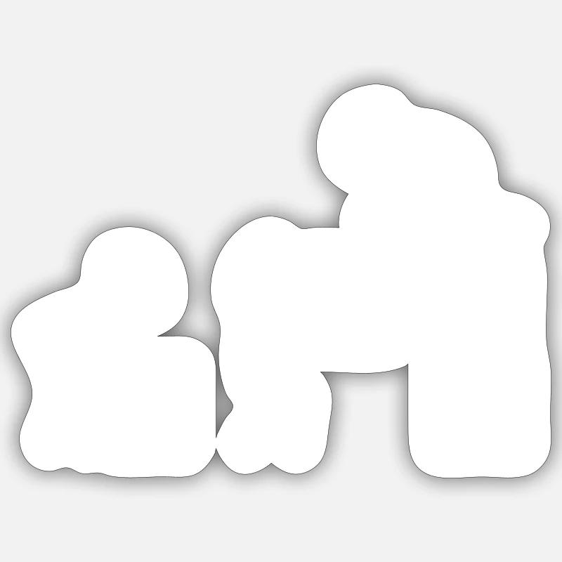 Équipe - Sticker taille S (10 x 10 cm) - blanc mat