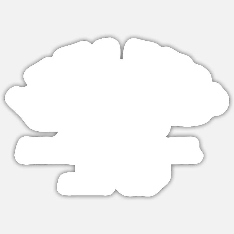 ATHLETIC - Sticker taille S (10 x 10 cm) - blanc mat