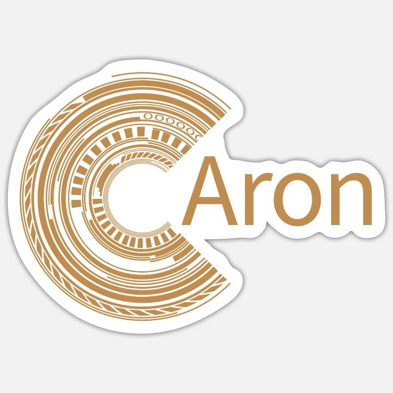 Pour Aron - Sticker taille S (10 x 10 cm) - blanc mat