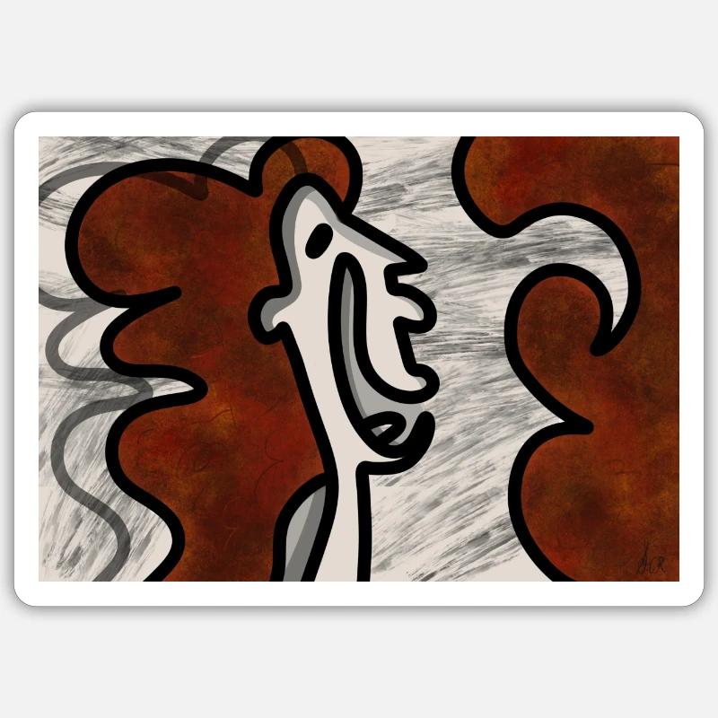 Haar - Sticker Größe S (10 x 10 cm) - Mattweiß