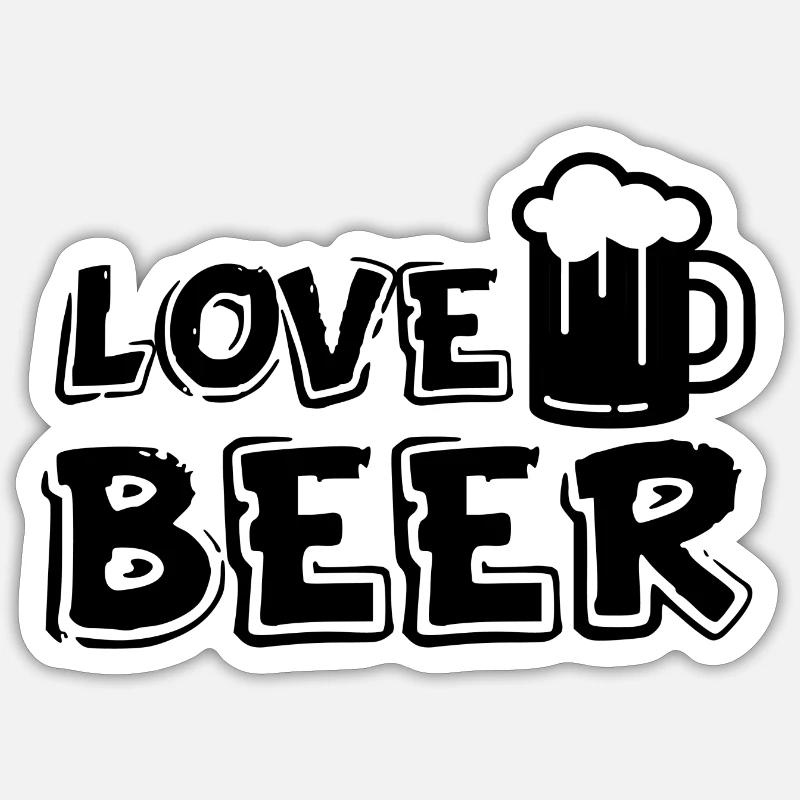 Lustiger Bier Spruch Geschenkidee Party - Sticker Größe S (10 x 10 cm) - Mattweiß