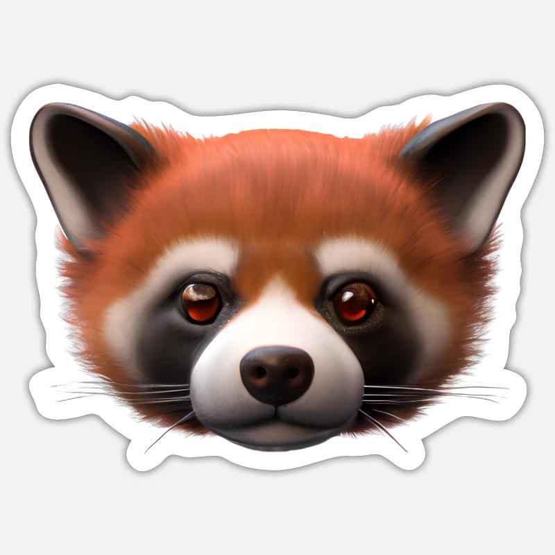 Petit panda Sticker taille S (10 x 10 cm)