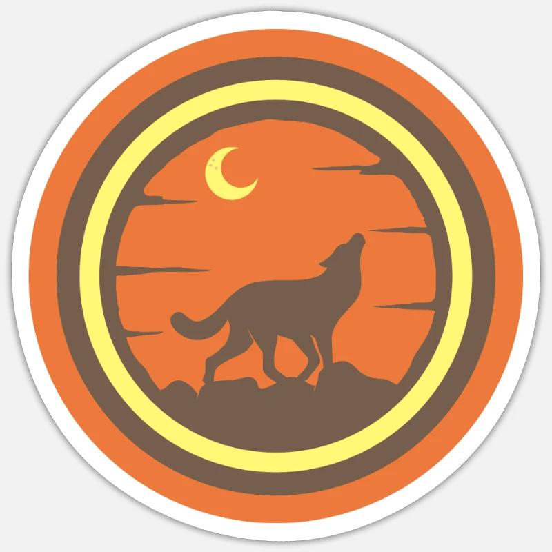 Wolf - Sticker Größe S (10 x 10 cm) - Mattweiß