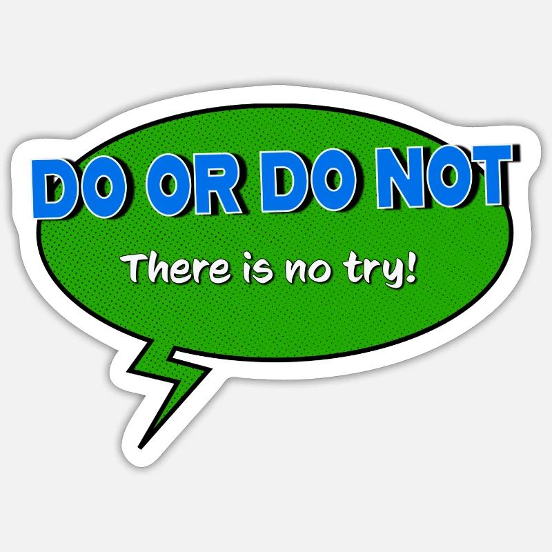 Don't try Sticker size S (10 x 10 cm)