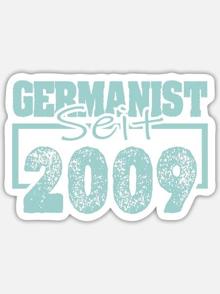 Deutsch 2009 - Sticker Größe S (10 x 10 cm) - Mattweiß