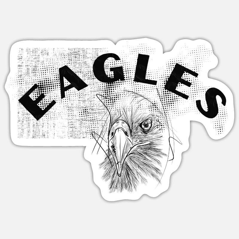 EAGLES - Sticker size S (10 x 10 cm) - white matte