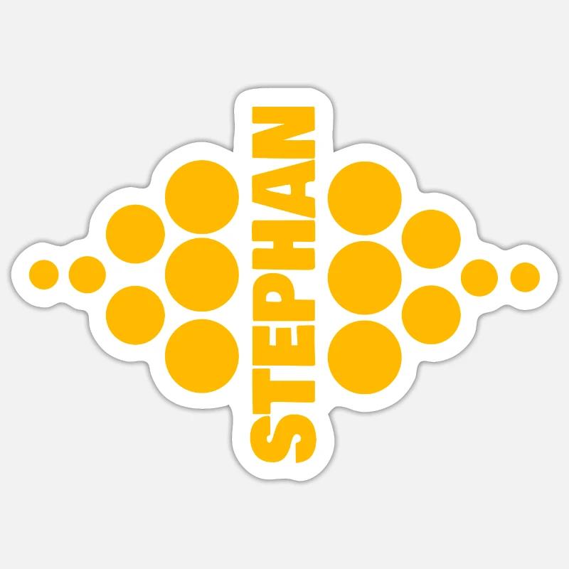 First name Stephan - Sticker size S (10 x 10 cm) - white matte