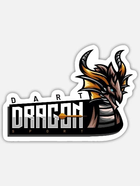 Dart Sport Dragon - Sticker Größe S (10 x 10 cm) - Mattweiß