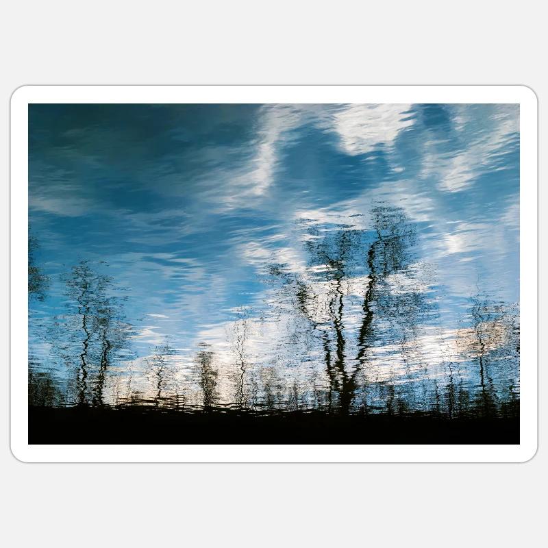 Reflektion - Sticker Größe S (10 x 10 cm) - Mattweiß