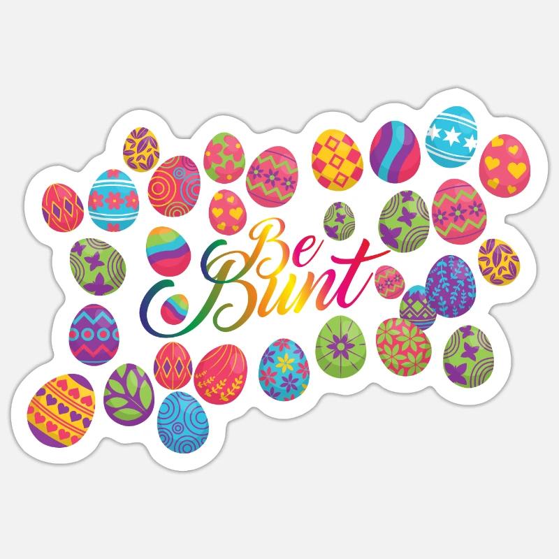 ostern Be Bunt Sticker Größe S (10 x 10 cm)