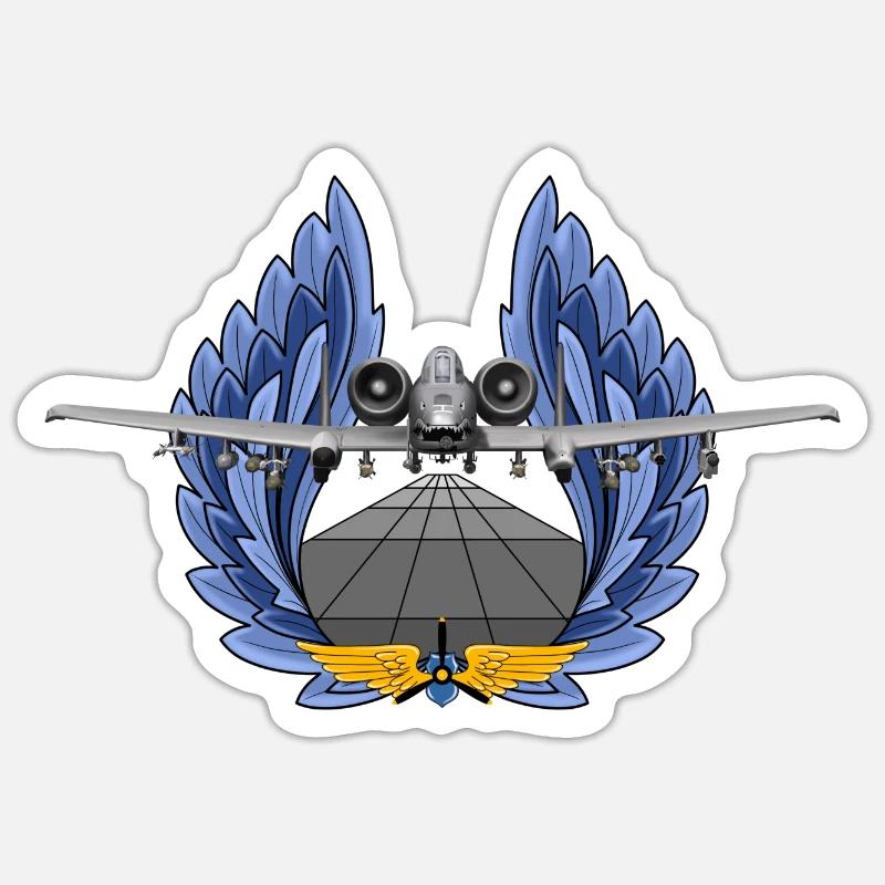 A-10 Thunderbolt - Sticker size S (10 x 10 cm) - white matte