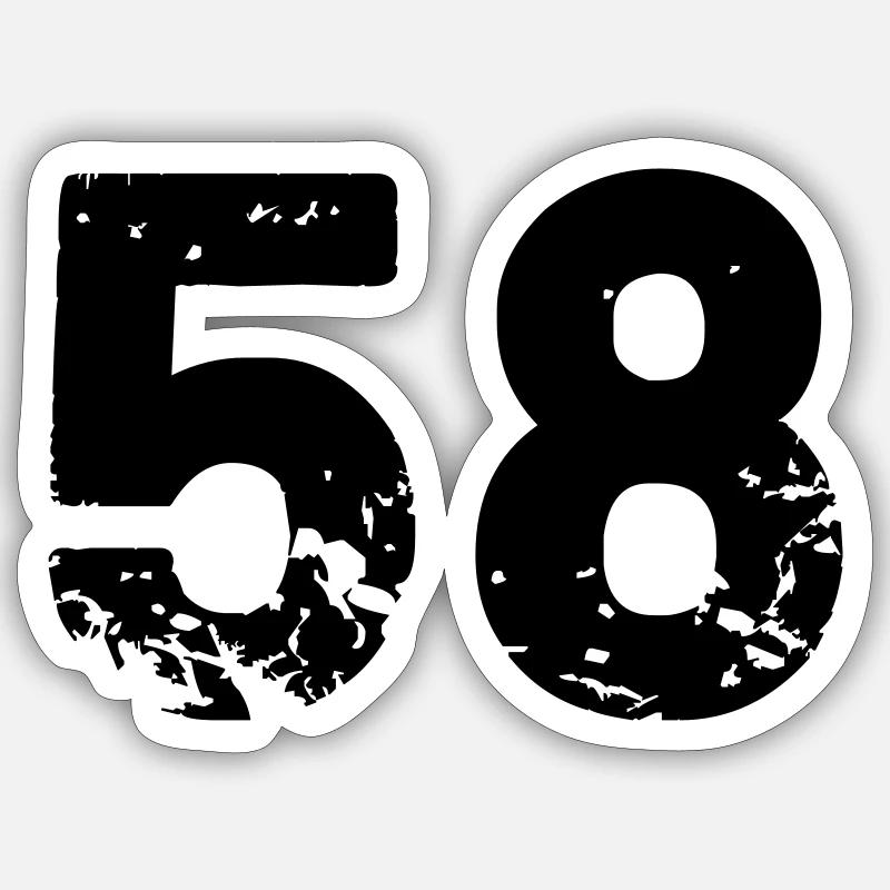58 - Sticker taille S (10 x 10 cm) - blanc mat
