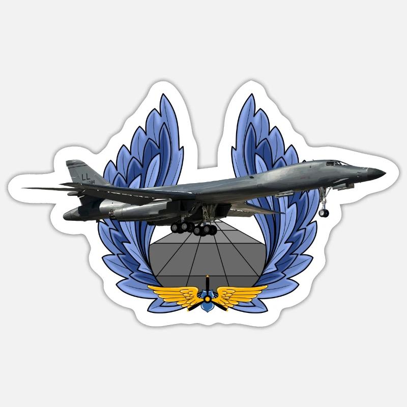 B-1B Lancer - Sticker Größe S (10 x 10 cm) - Mattweiß