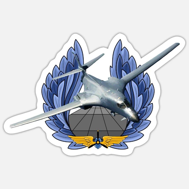 B-1B Lancer - Sticker Größe S (10 x 10 cm) - Mattweiß