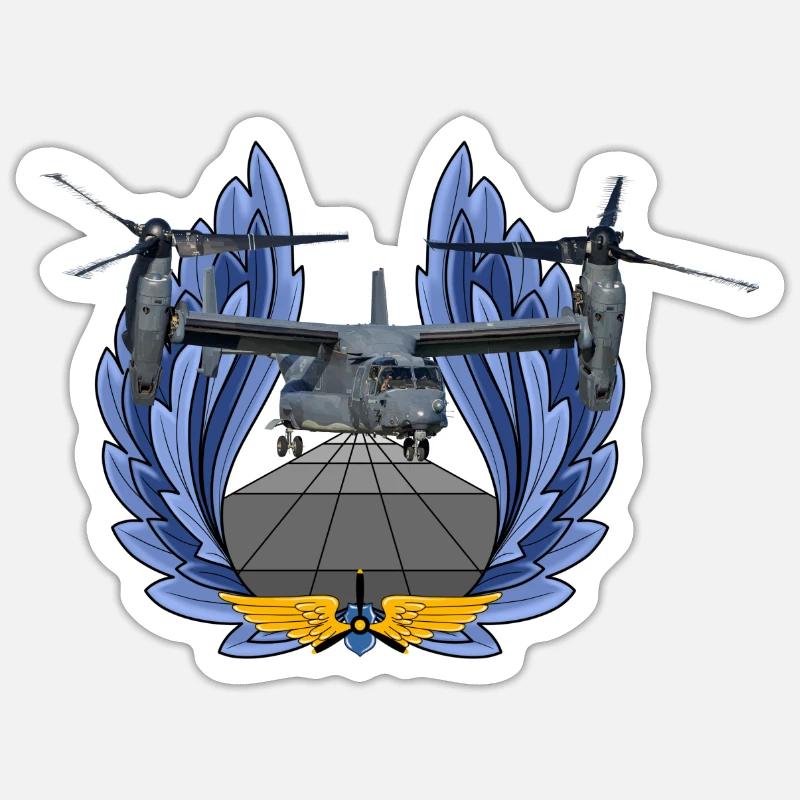 CV-22 Osprey - Sticker size S (10 x 10 cm) - white matte