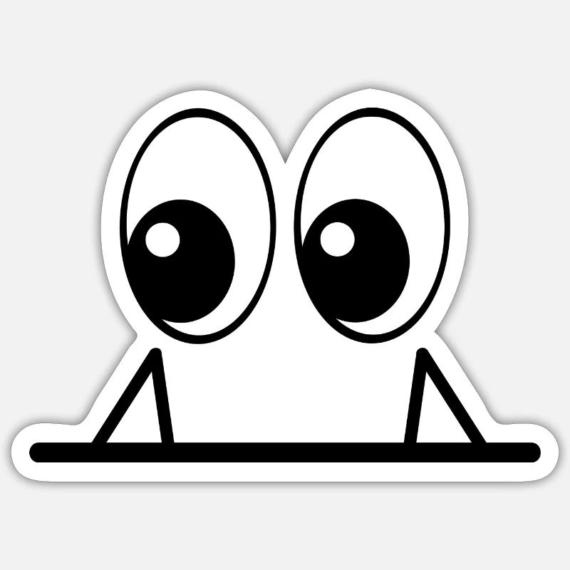 Petit monstre - Sticker taille S (10 x 10 cm) - blanc mat