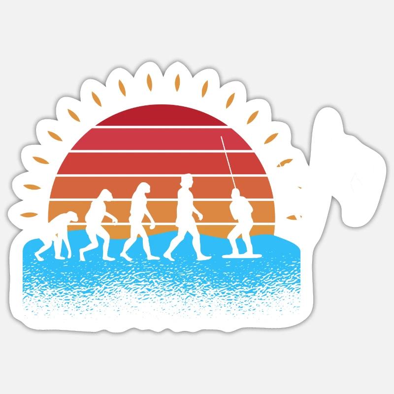 Evolution Wakeboarder Wakeboard Wakeboarding - Sticker Größe S (10 x 10 cm) - Mattweiß