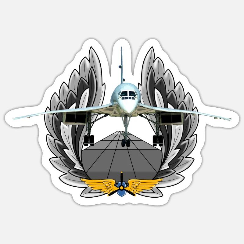 Concorde - Sticker size S (10 x 10 cm) - white matte