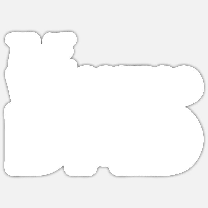Chien Hund - Sticker taille S (10 x 10 cm) - blanc mat
